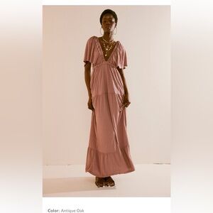 free people (FP) La La maxi dress in antique oak